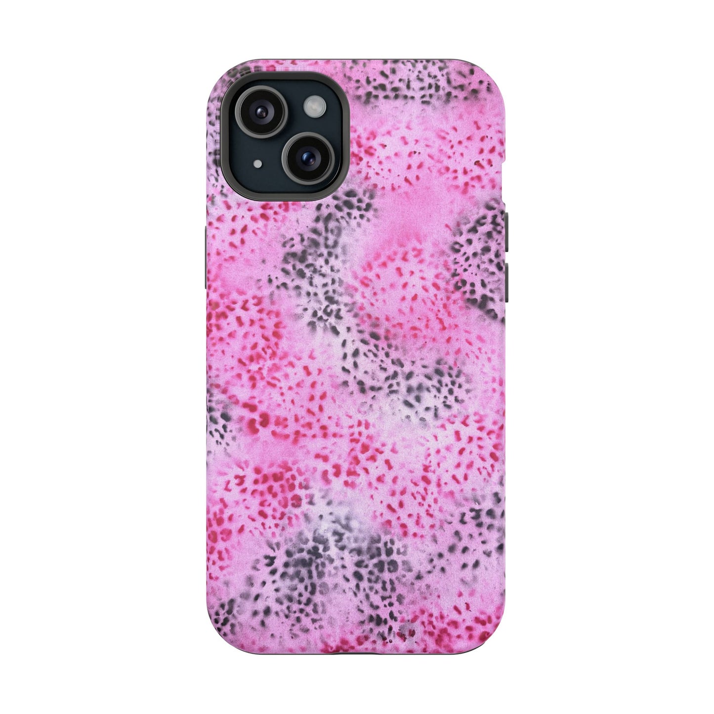 MagSafe "pink cheetah" airbrush iPhone case
