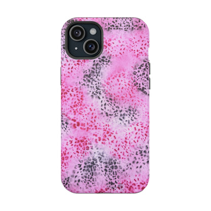 MagSafe "pink cheetah" airbrush iPhone case