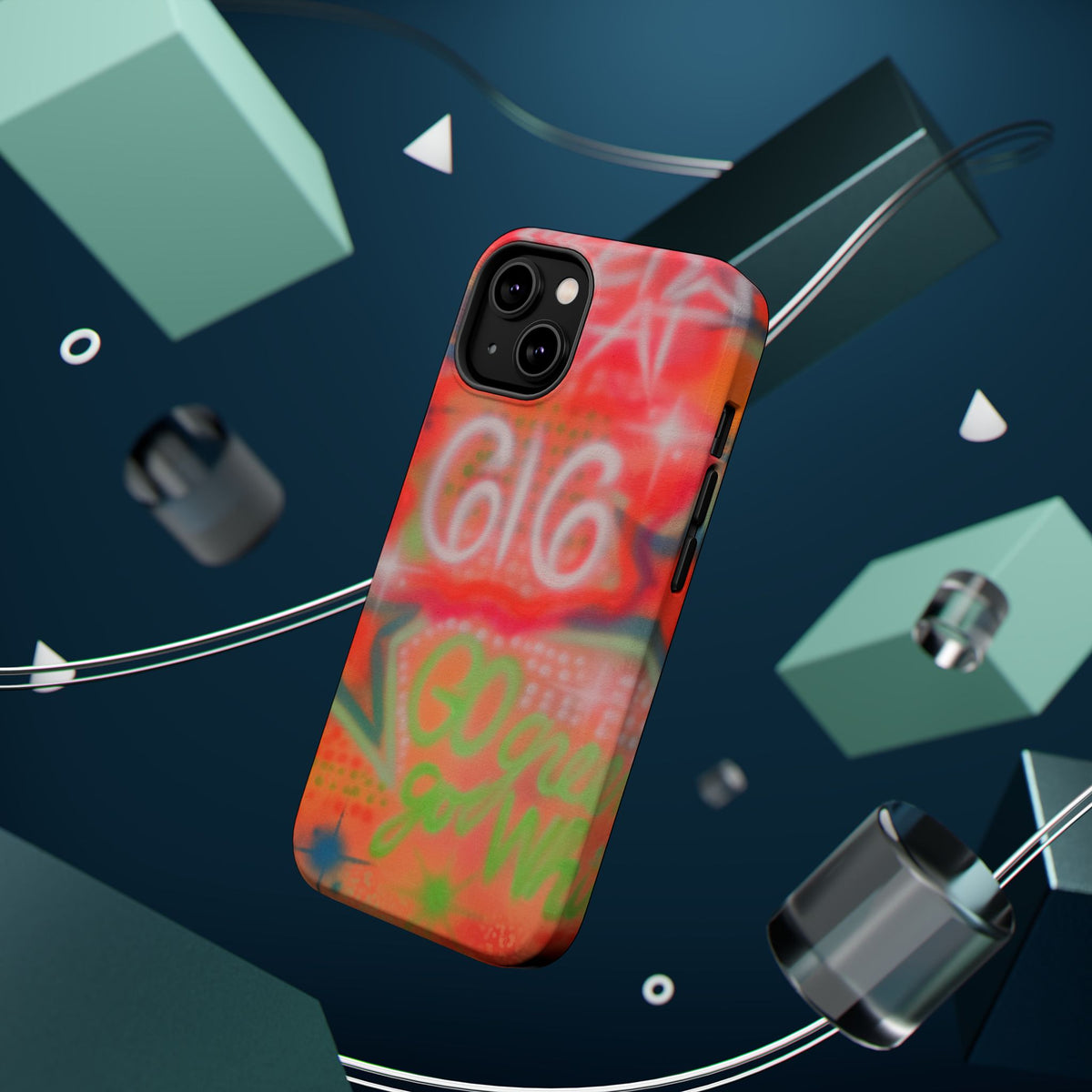 MagSafe custom @msualphaphi airbrush iPhone case