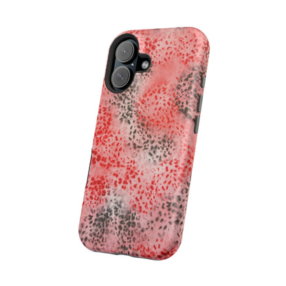 MagSafe "red cheetah" airbrush iPhone case