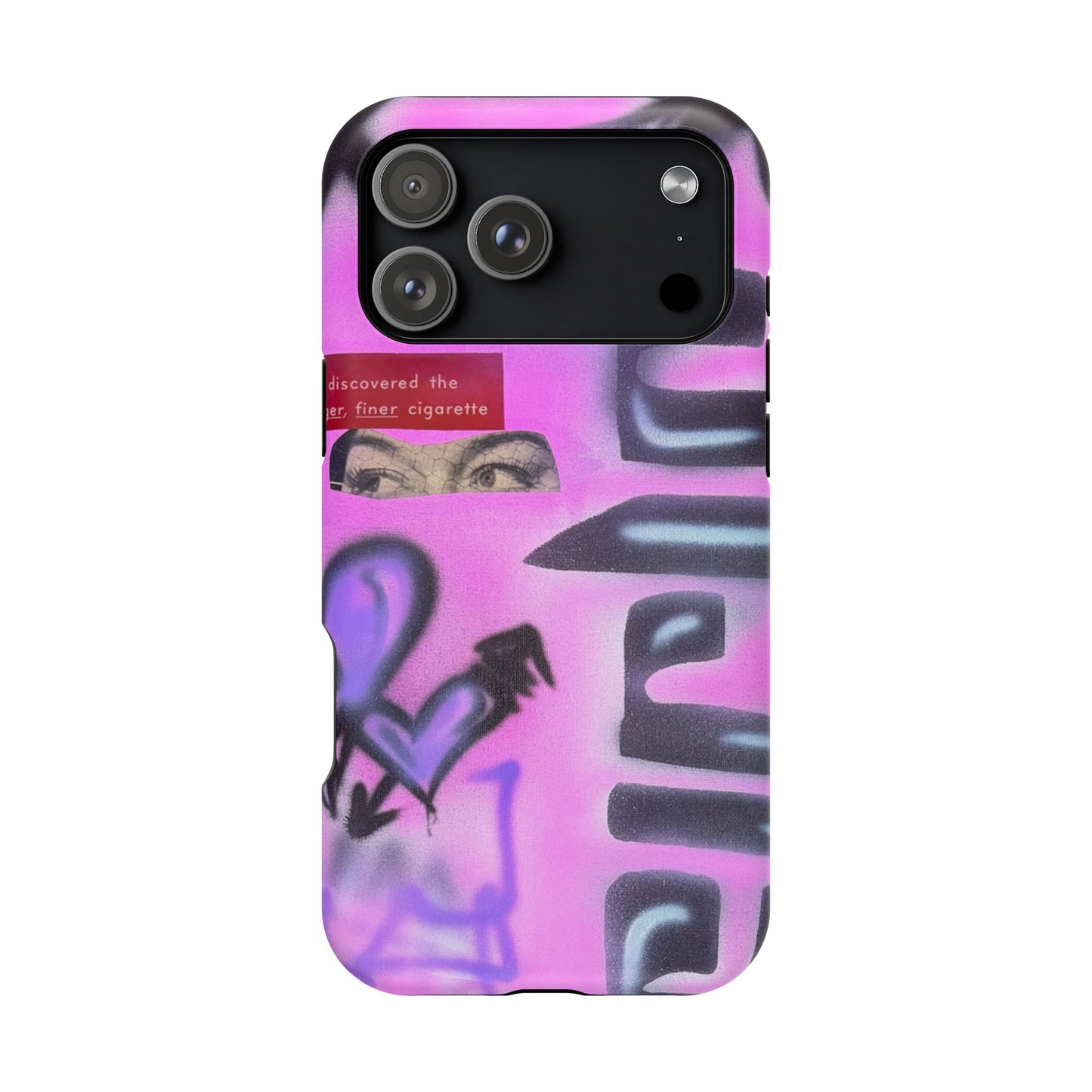 MagSafe "purple princess" airbrush iPhone case