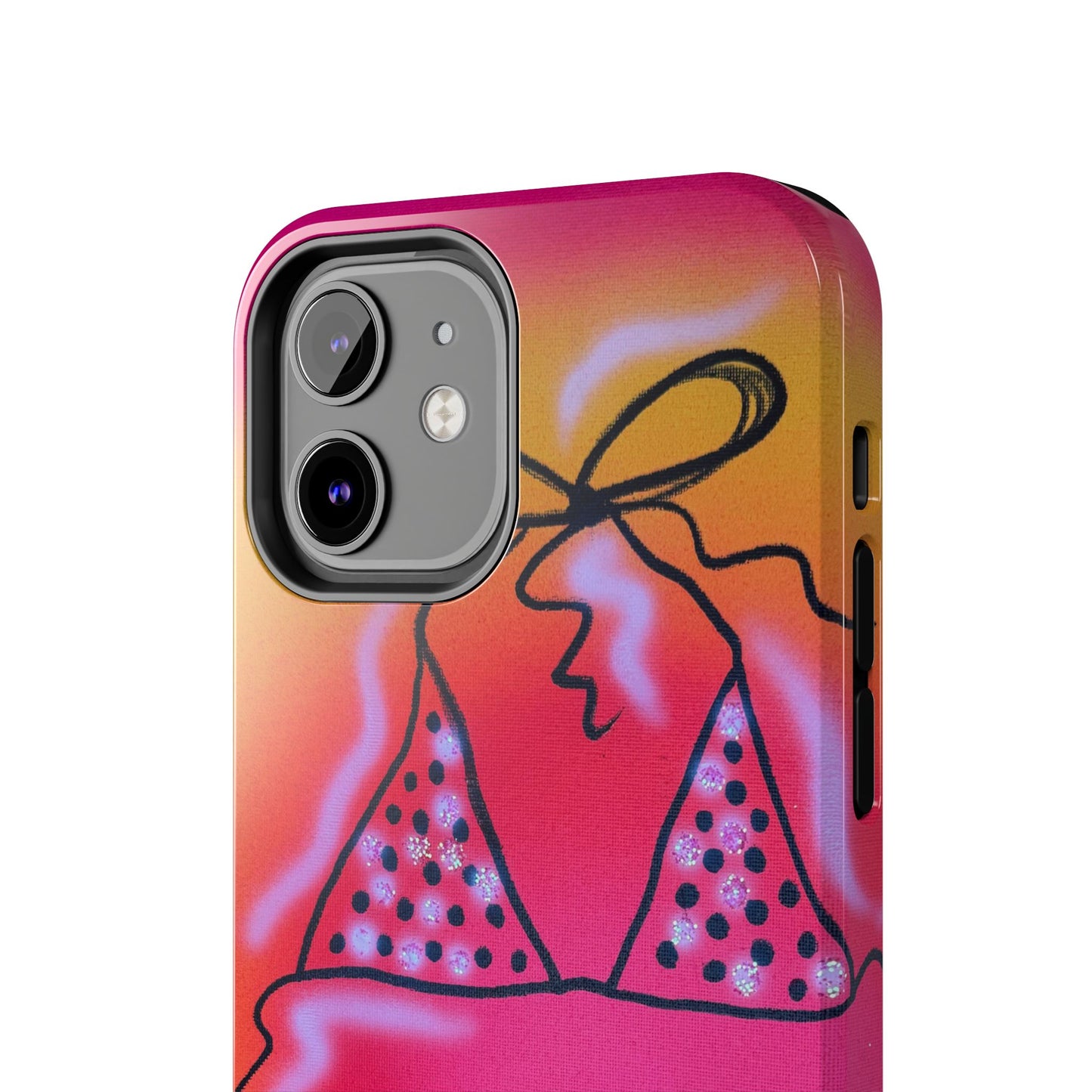"glitter bikini" airbrush iPhone case