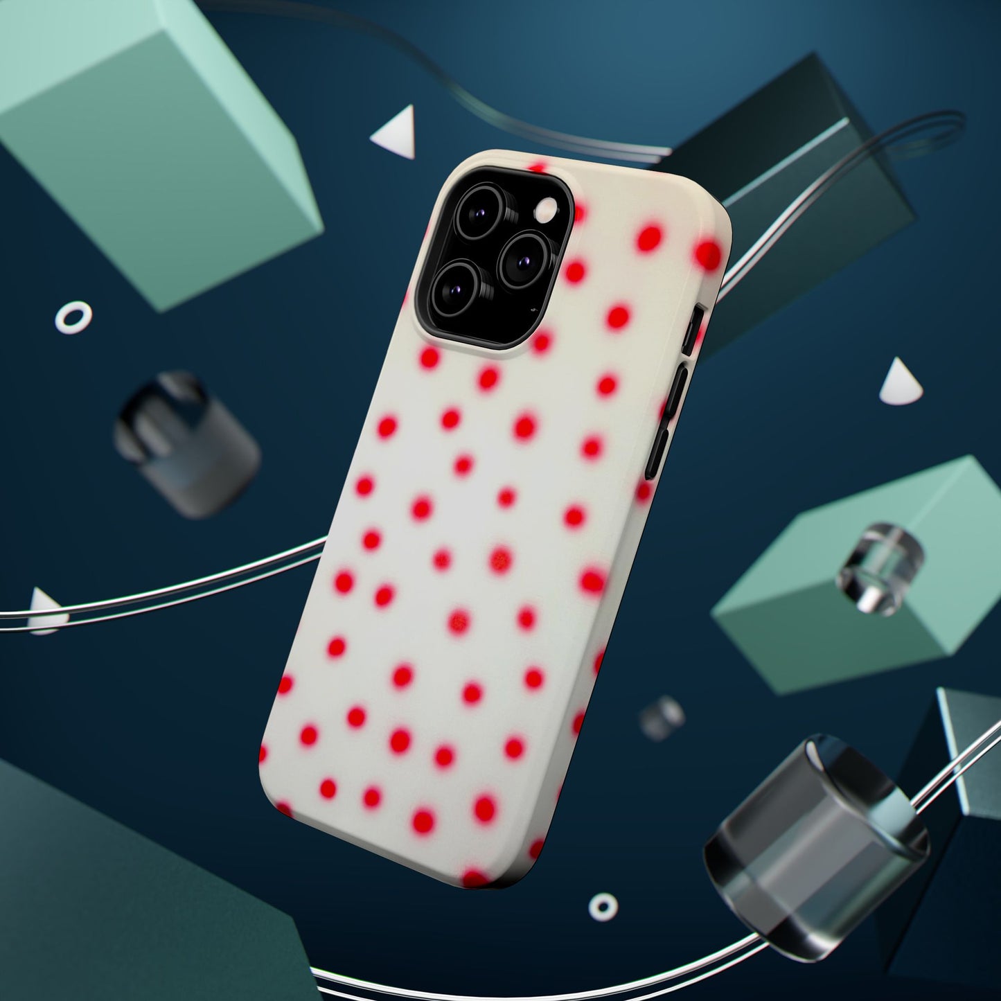 MagSafe "vanilla cherry polka dot" airbrush iPhone case