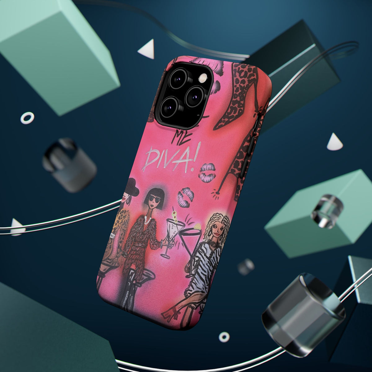 MagSafe "party diva" airbrush iPhone case