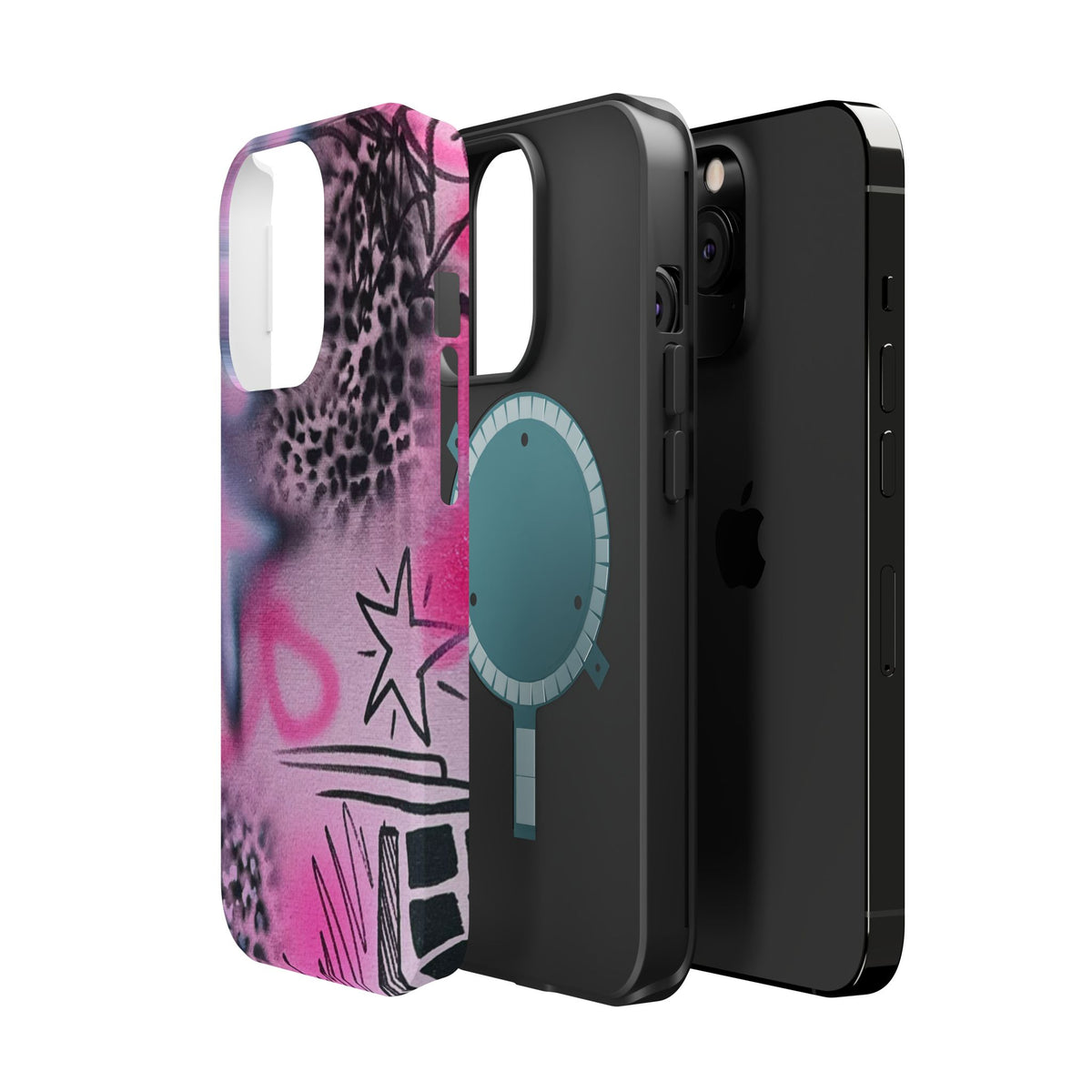 MagSafe "onyx cheetah" Airbrush iPhone Hülle