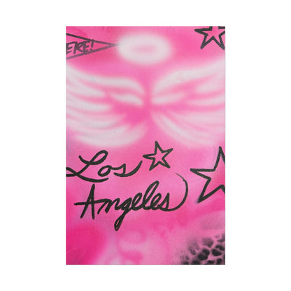 "pink angel wings" airbrush rolled print