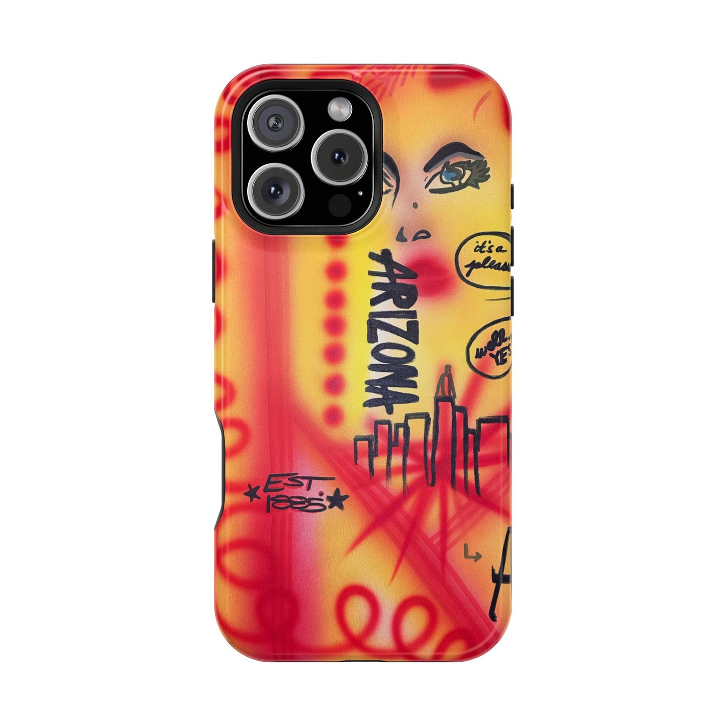 MagSafe "tempe, az" airbrush iPhone case