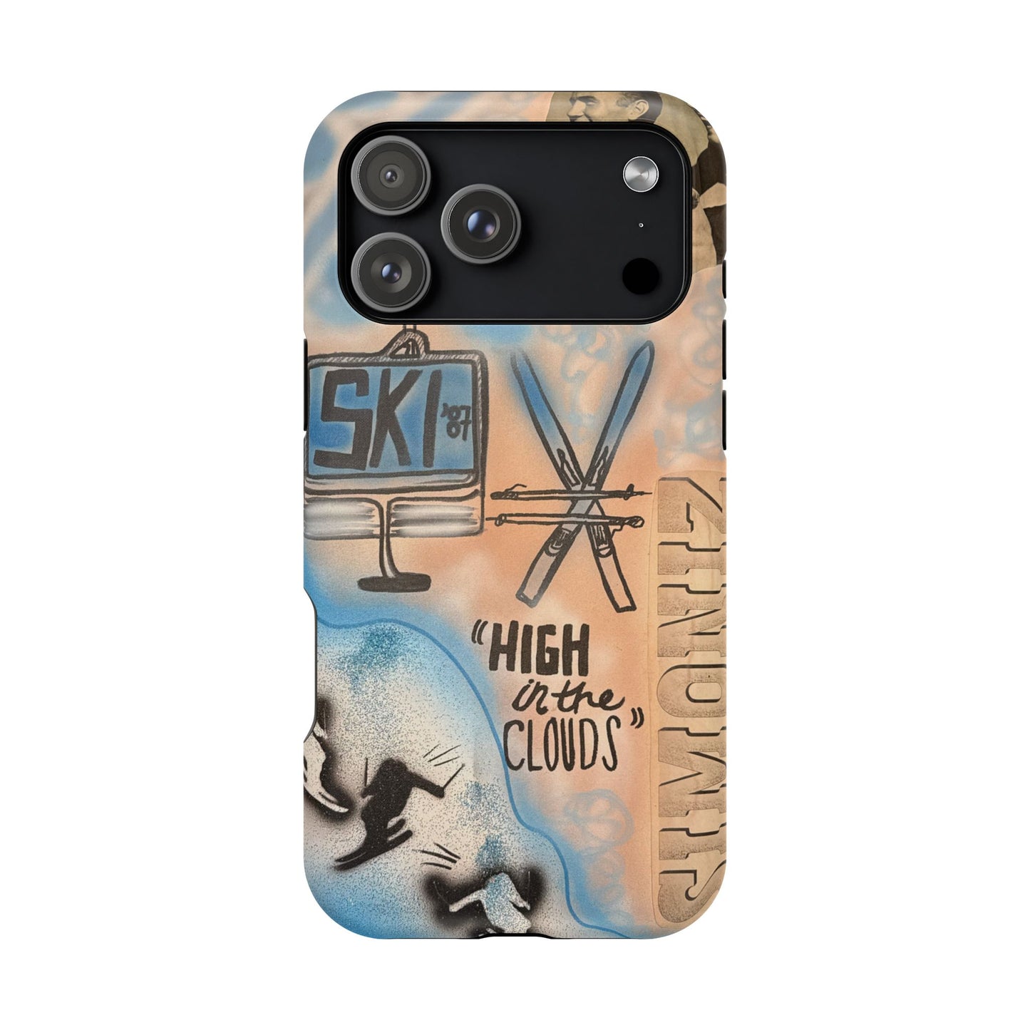MagSafe „high in the clouds“ Airbrush iPhone Hülle