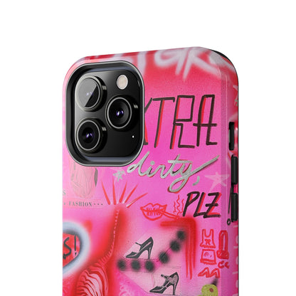 "extra dirty, plz!" airbrush iPhone case