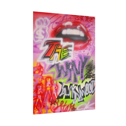 "wynwood gold" airbrush rolled print