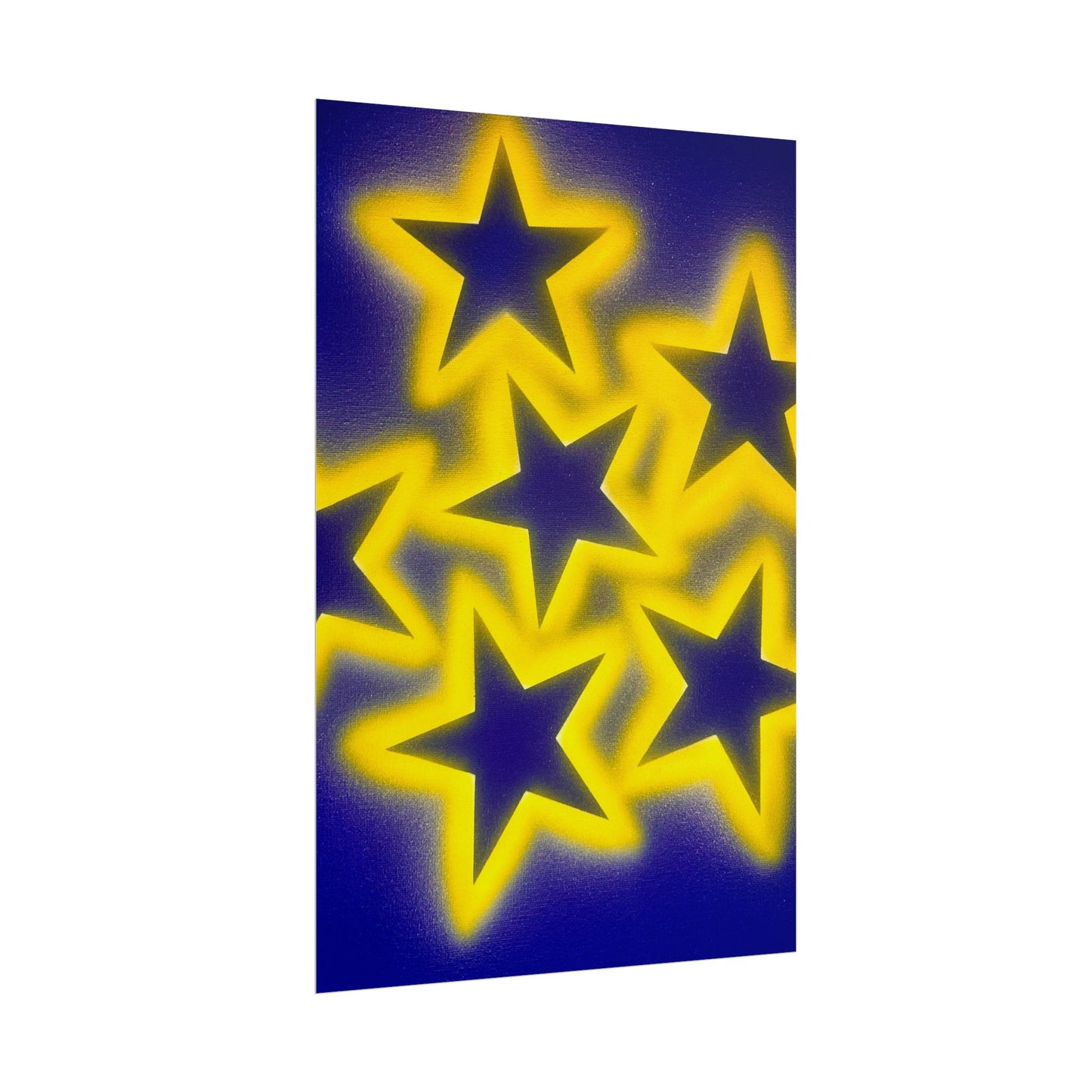 "cosmic crush" airbrush rolled print