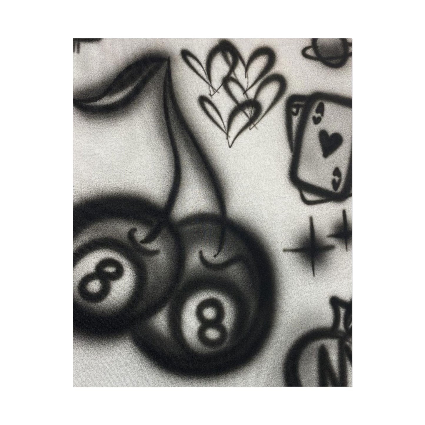 "hidden ace" airbrush rolled print