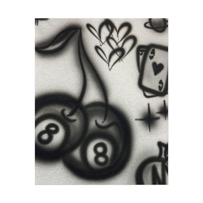 "hidden ace" airbrush rolled print