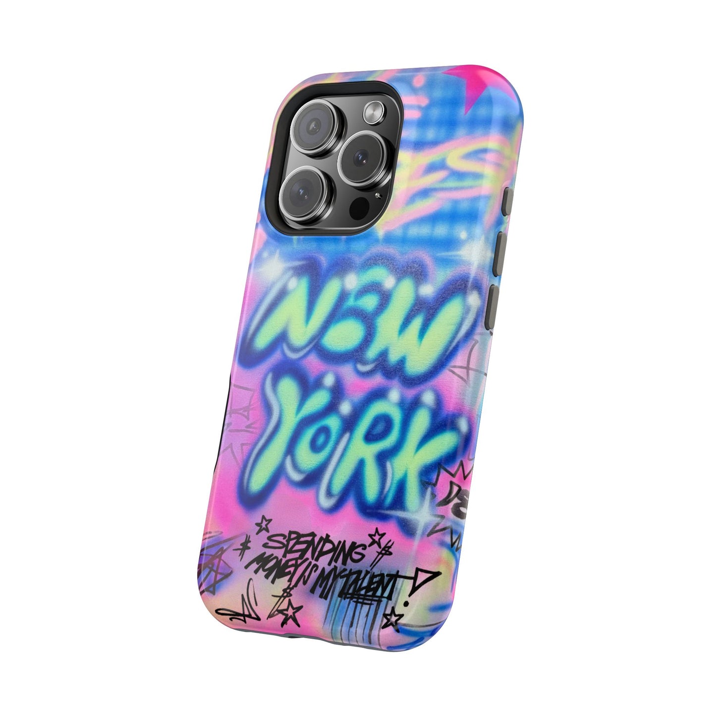 magsafe "spending $$ is my talent" airbrush iPhone case