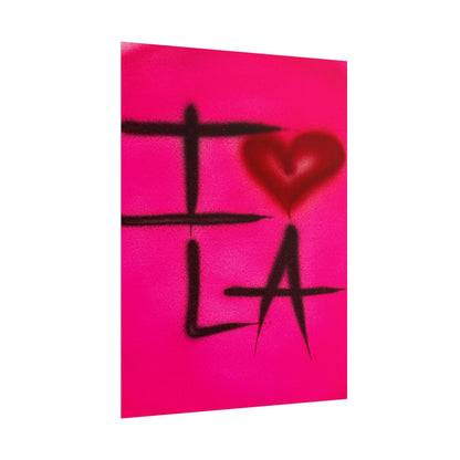 "i <3 LA" airbrush rolled print