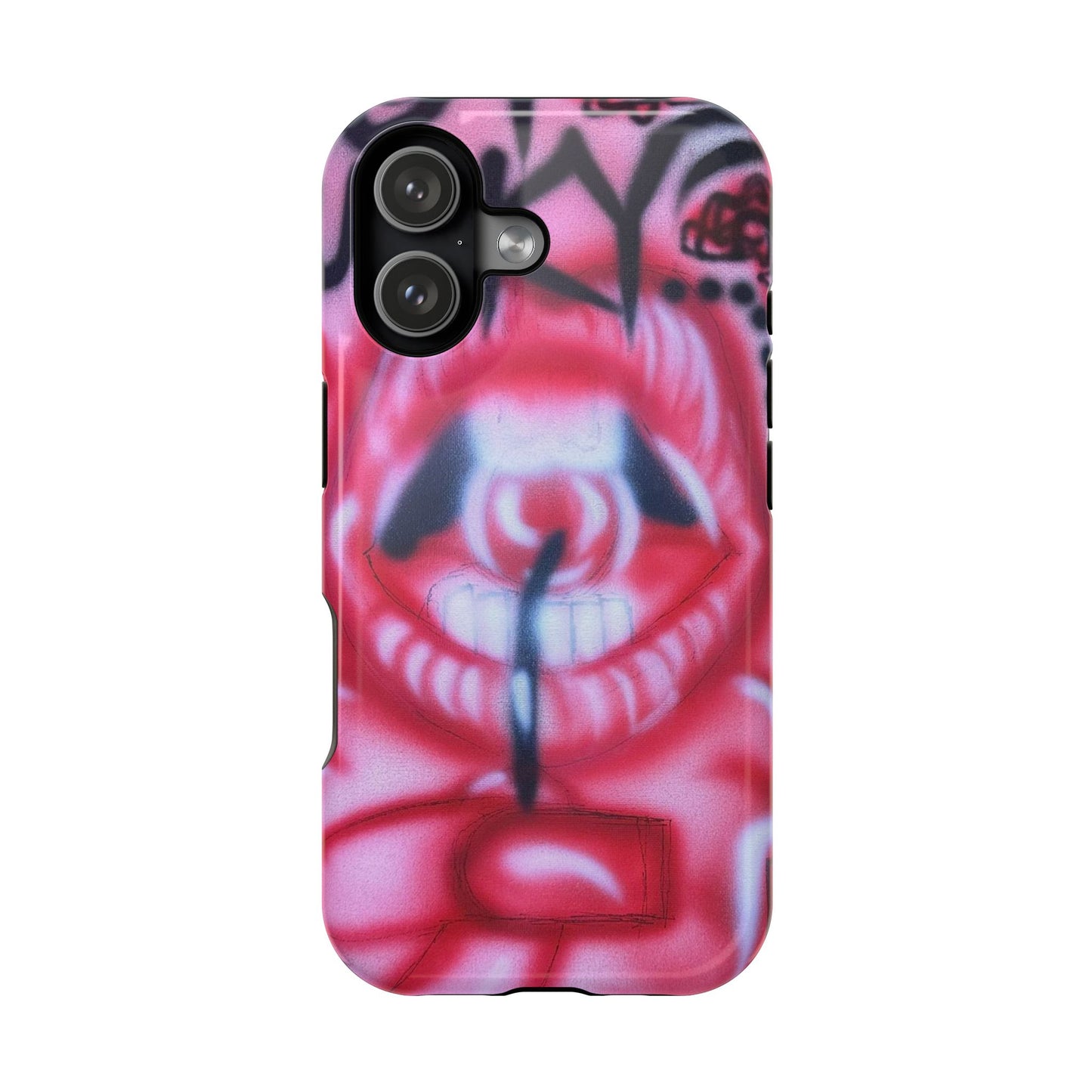 MagSafe "be happy, go lucky" Airbrush-iPhone-Hülle