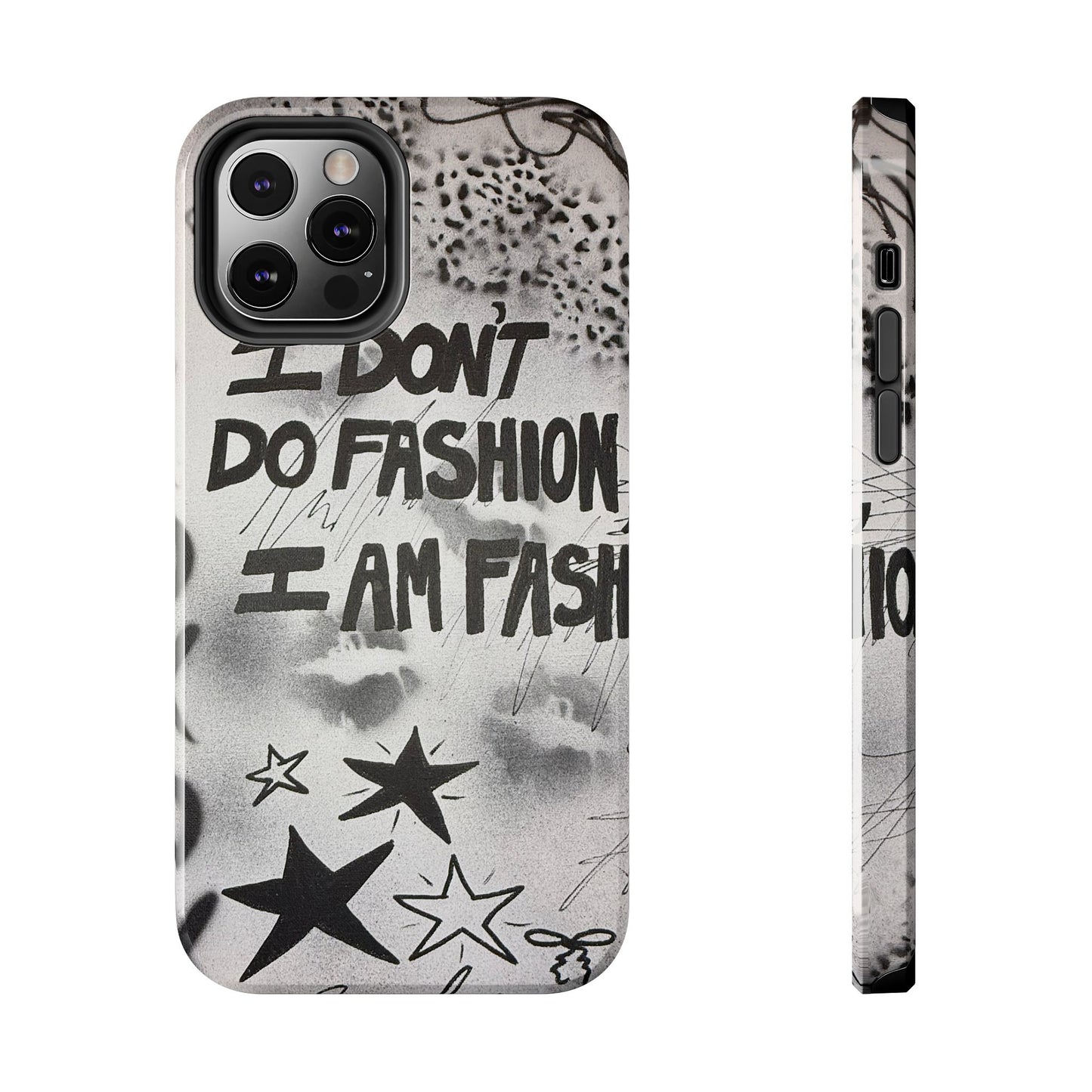"i am fashion" airbrush iPhone case