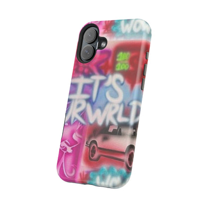MagSafe „its ur WRLD“ Airbrush iPhone Hülle