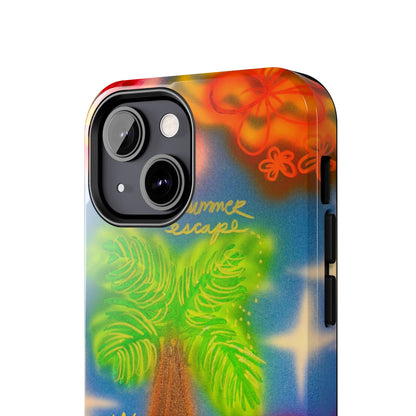 "neon blue palms" airbrush iPhone case