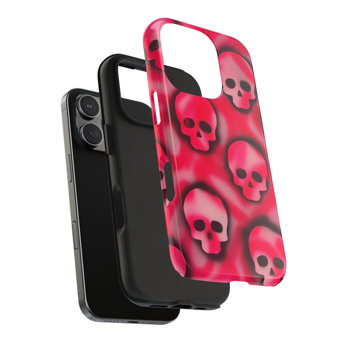 "pink skully" airbrush iPhone case