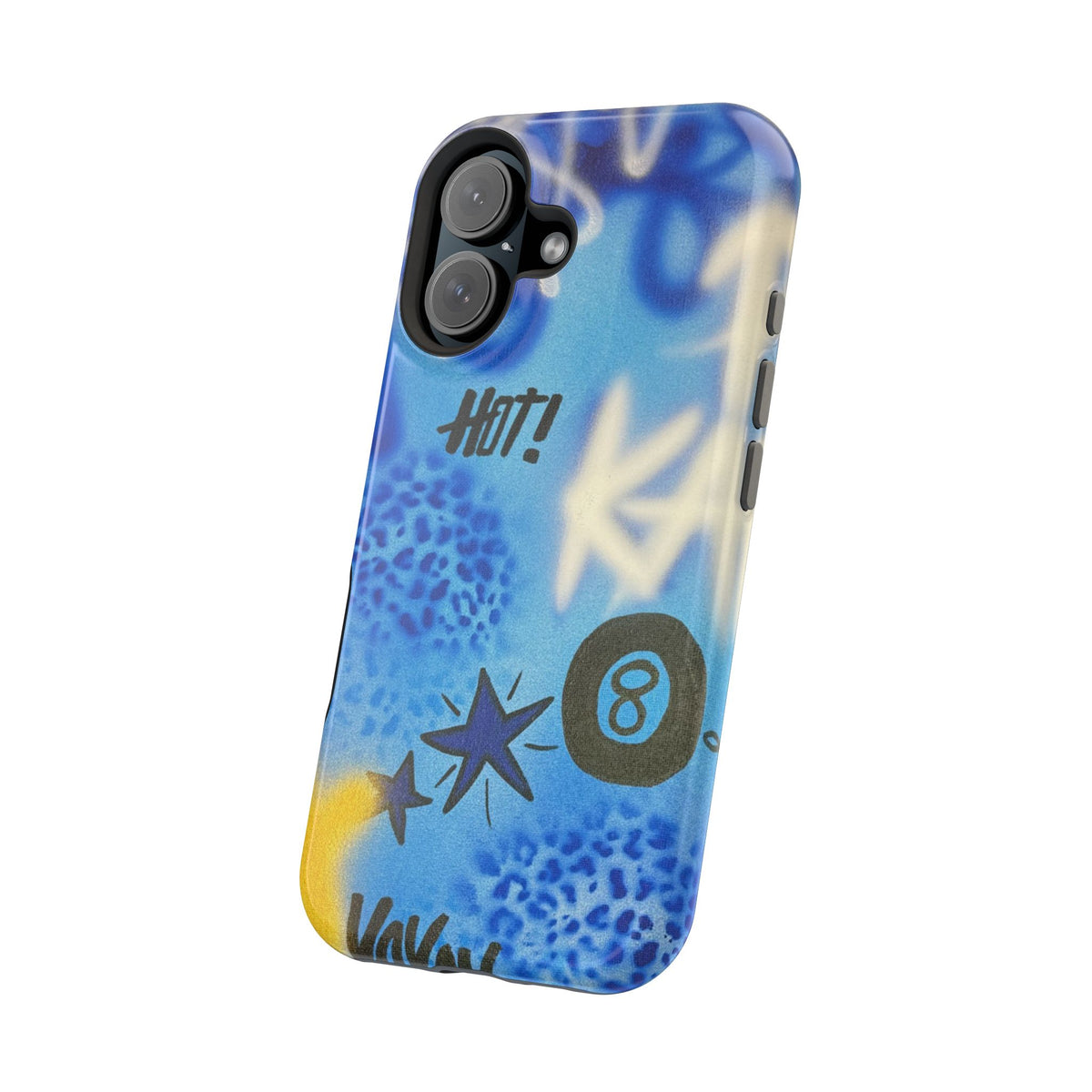 MagSafe "brilliant blues" airbrush iPhone case