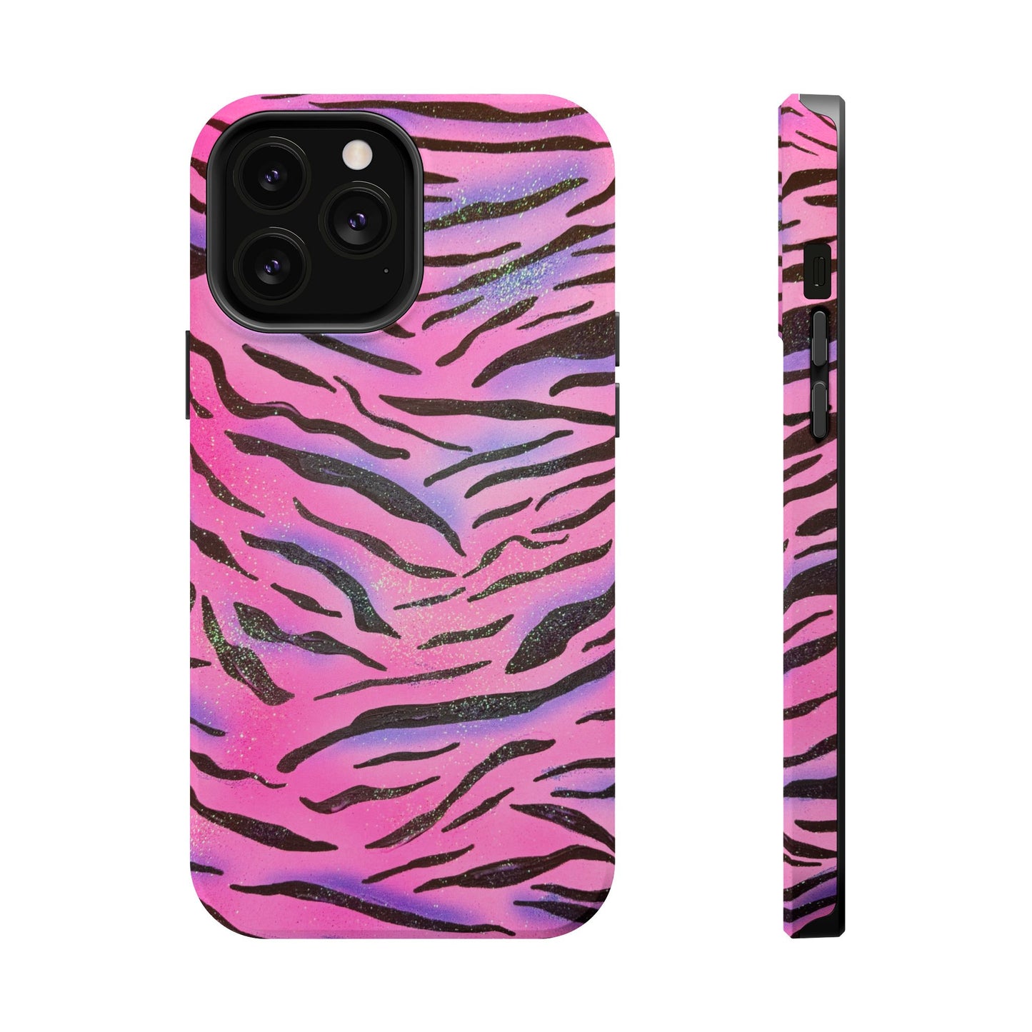 MagSafe "glitter zebra" airbrush iPhone case