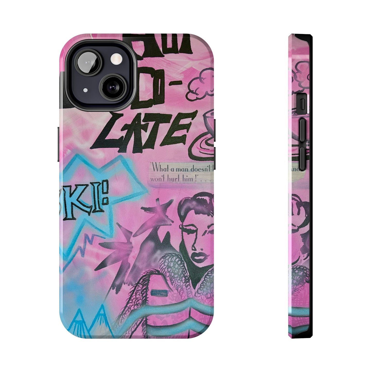 "avant le ski" airbrush iPhone case