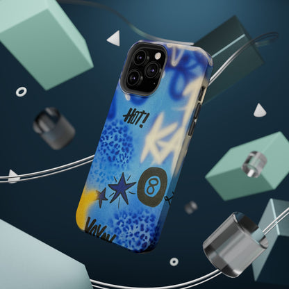 MagSafe "brilliant blues" airbrush iPhone case