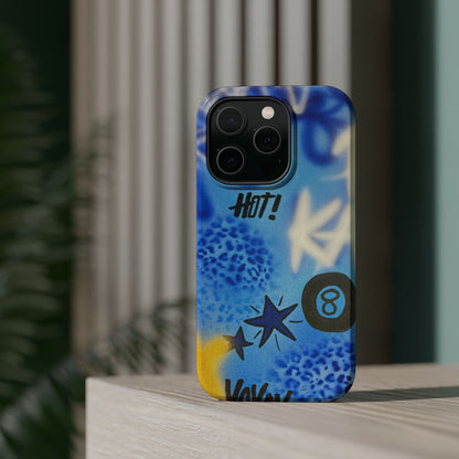 MagSafe "brilliant blues" airbrush iPhone case