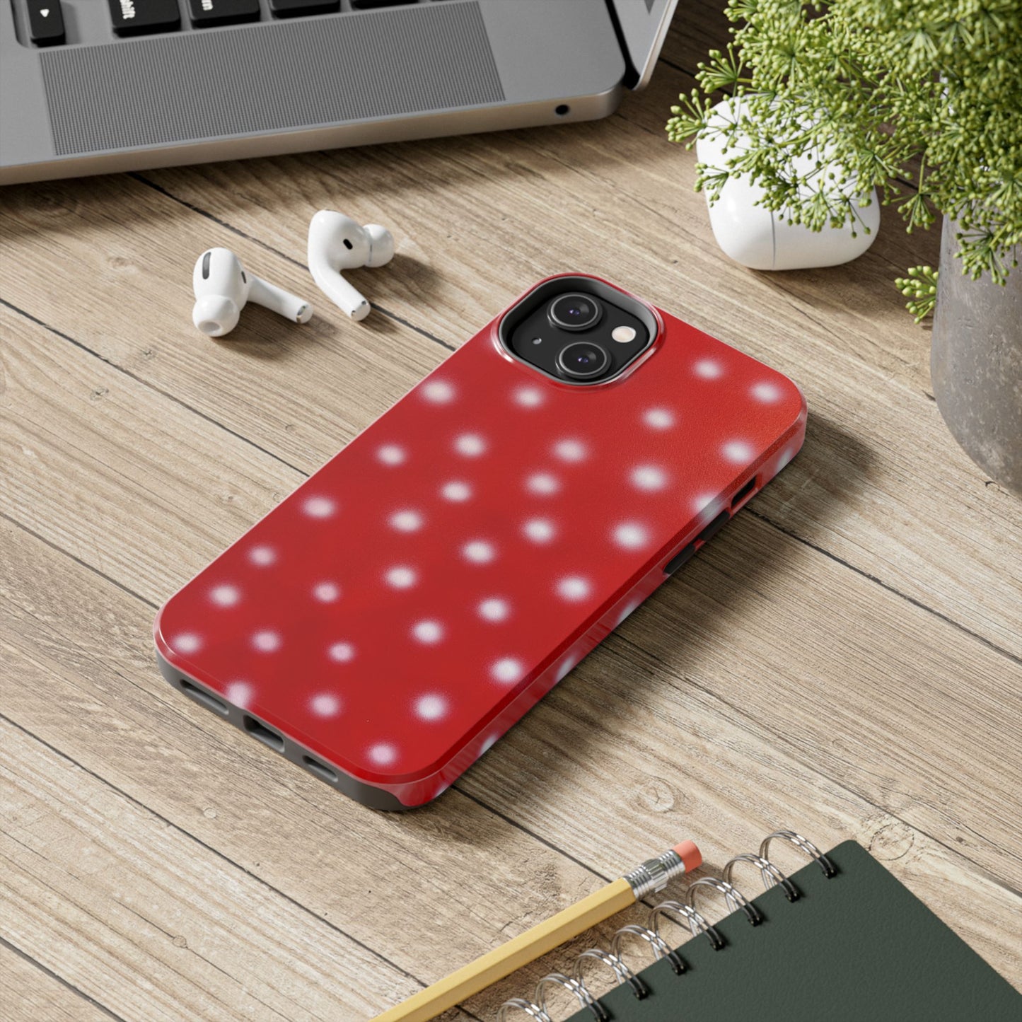"cherry crush polka dot" airbrush iPhone case