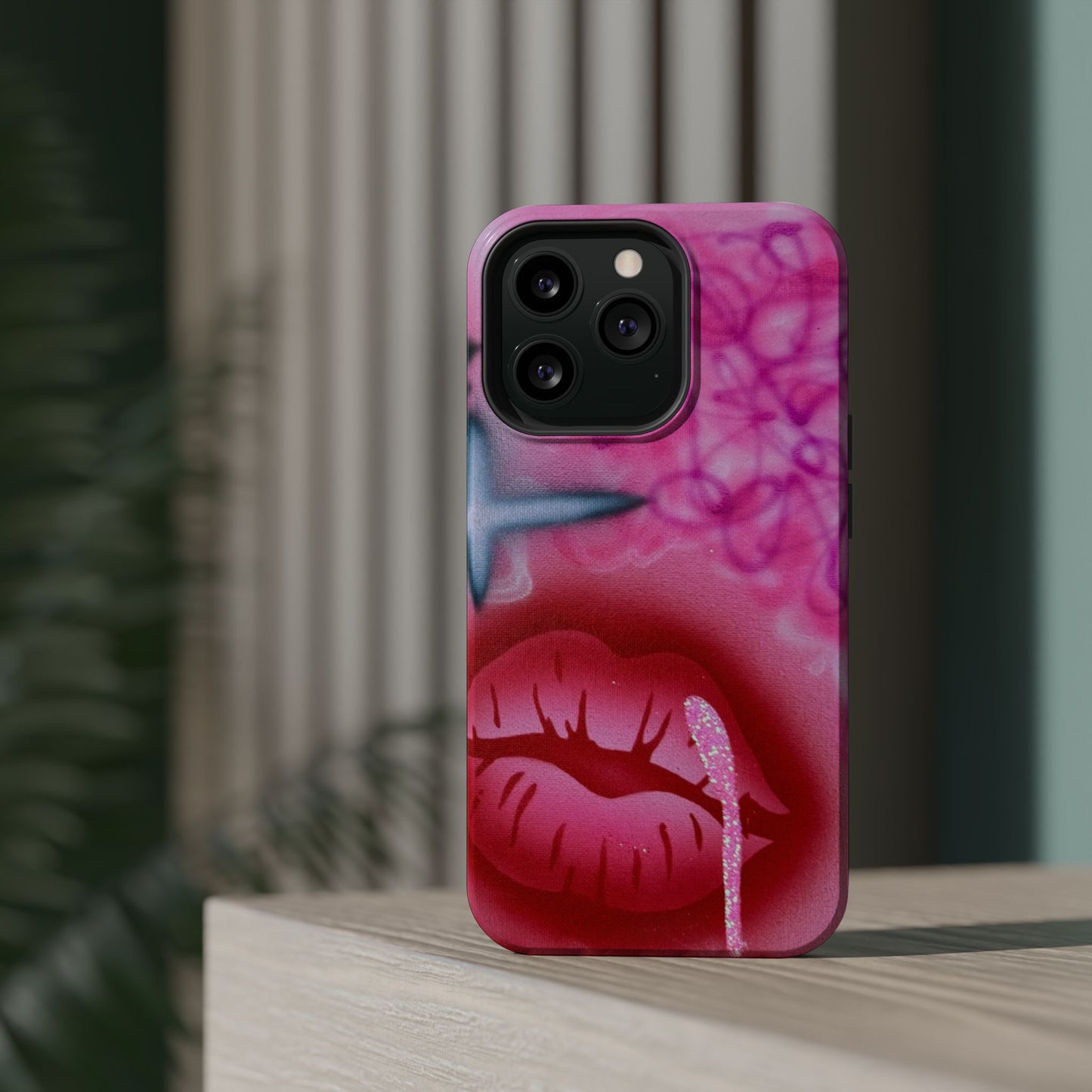 MagSafe limited edition "glitter aura" airbrush iPhone case