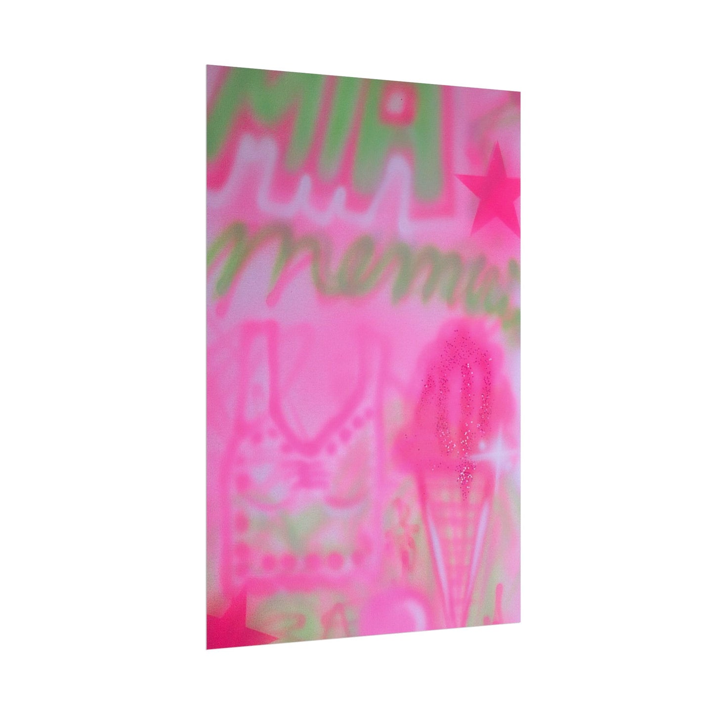 "miami matcha" airbrush rolled print