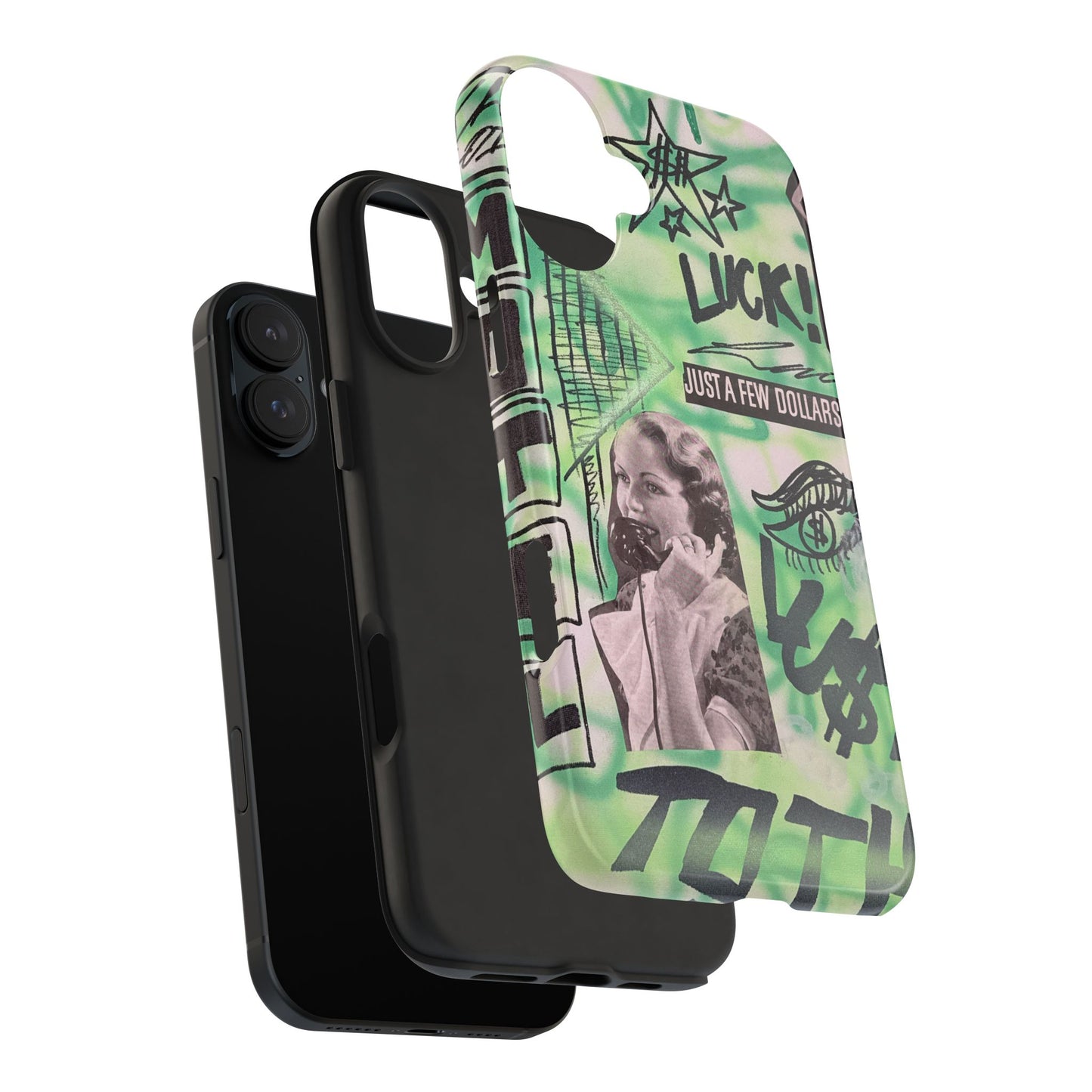 "lust over luck" airbrush iPhone case