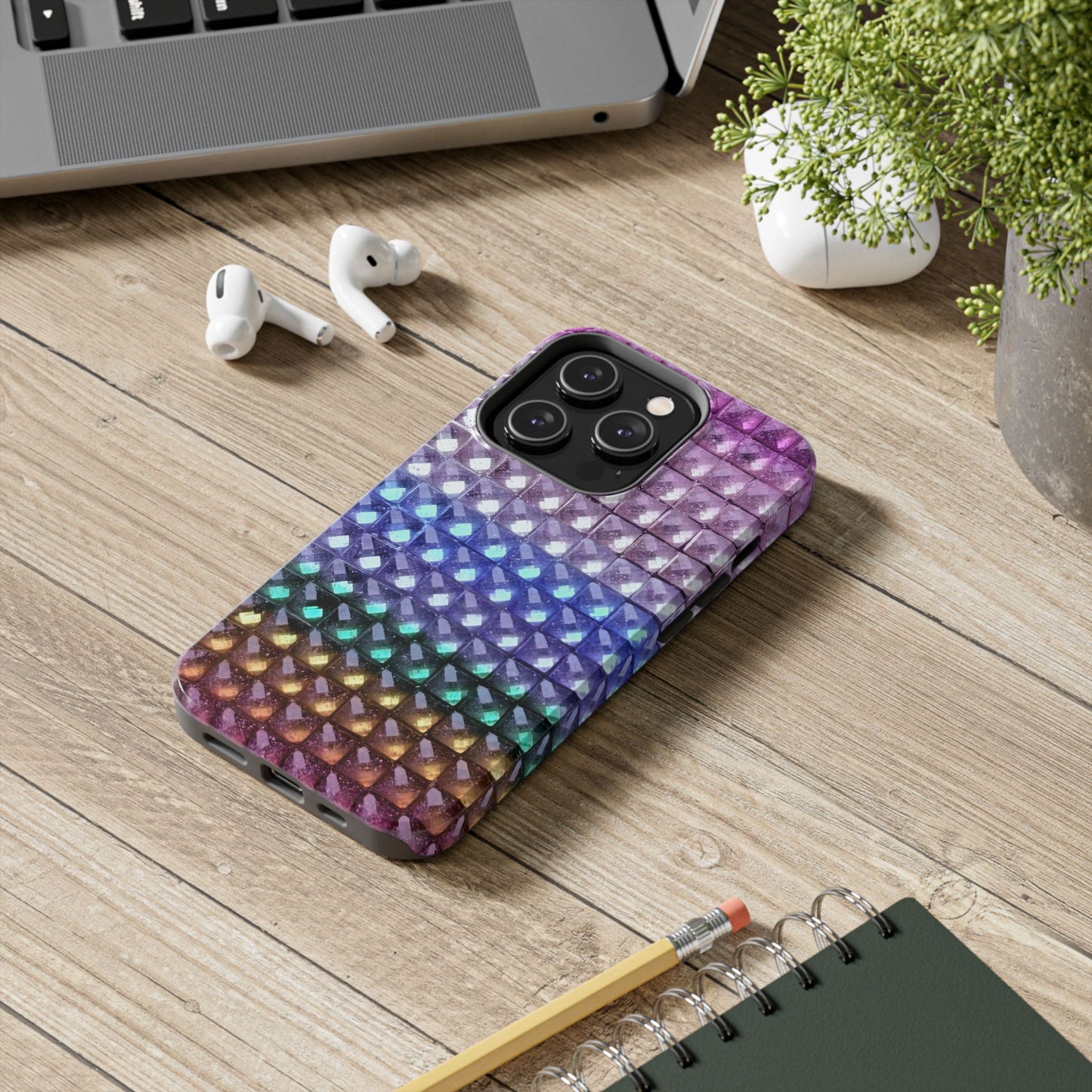 "multicolor studs" airbrush iPhone case