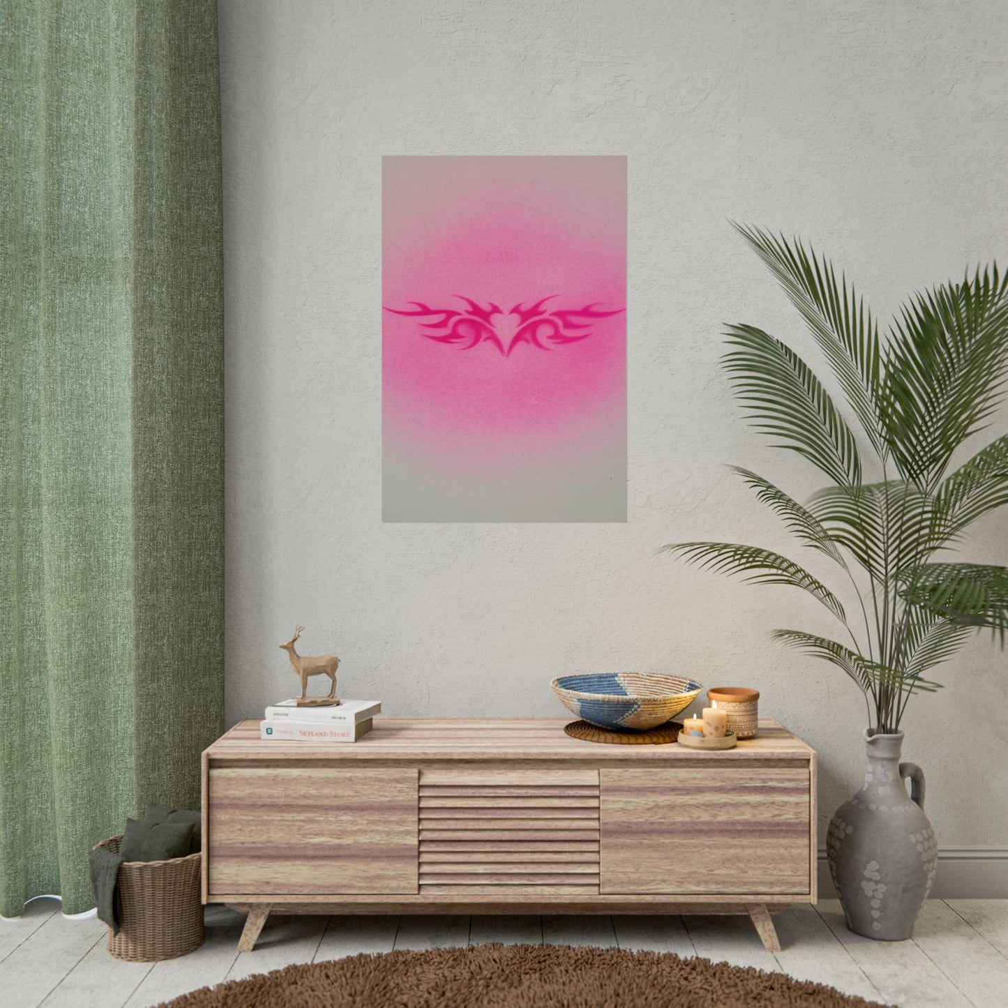 "trampstamp" airbrush rolled print
