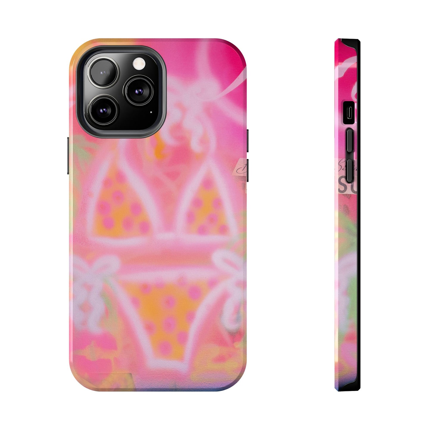 "yellow polka dot bikini" airbrush iPhone case