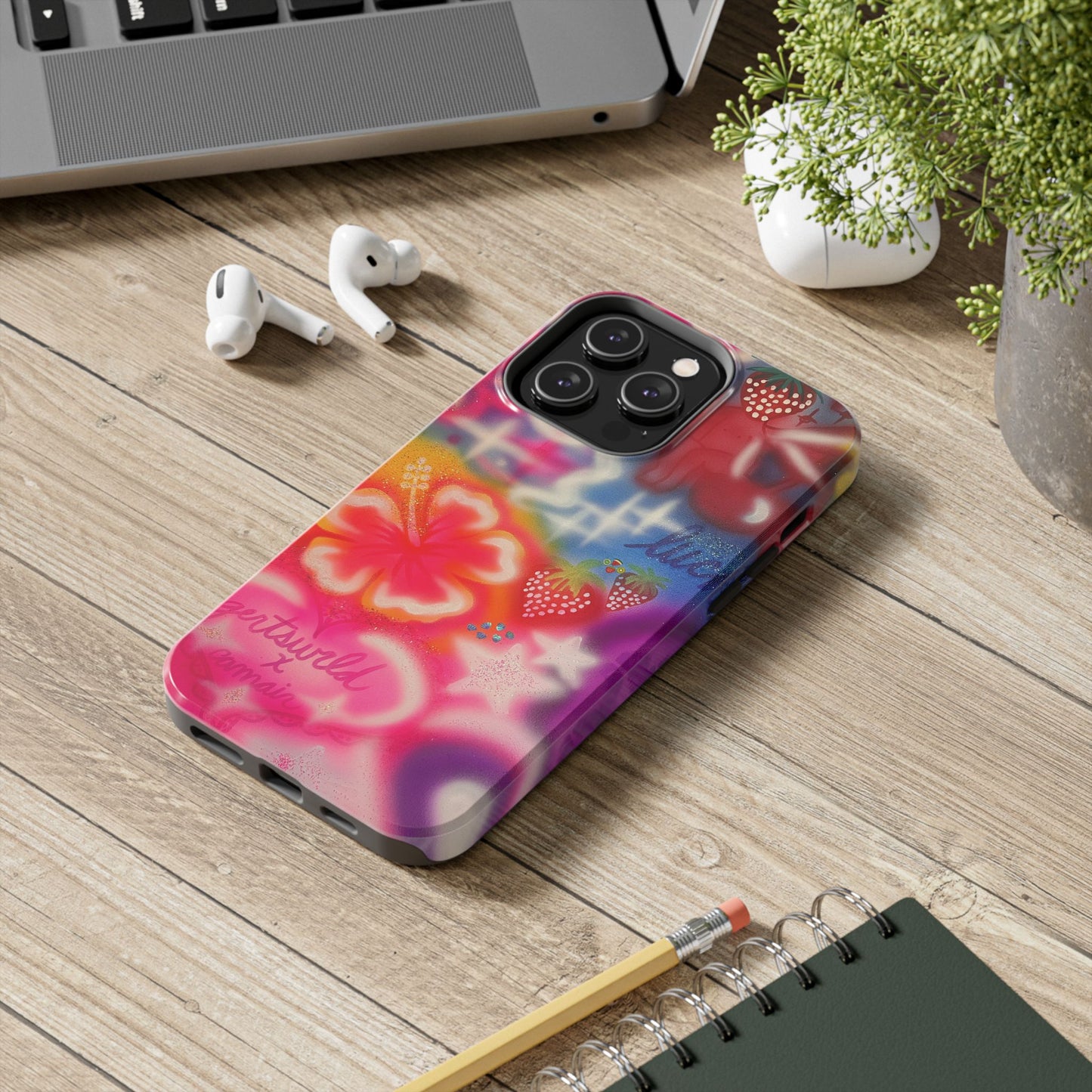 "luck and luv" airbrush iPhone case