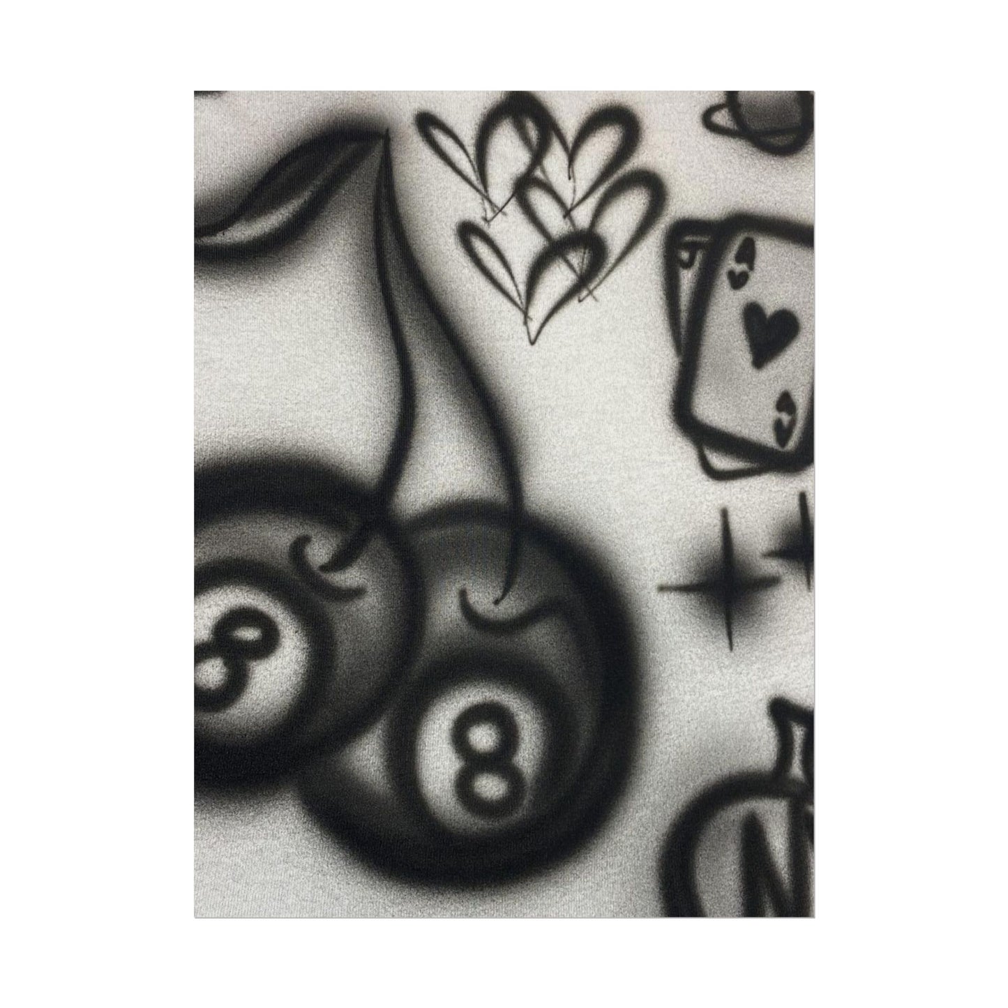 "hidden ace" airbrush rolled print