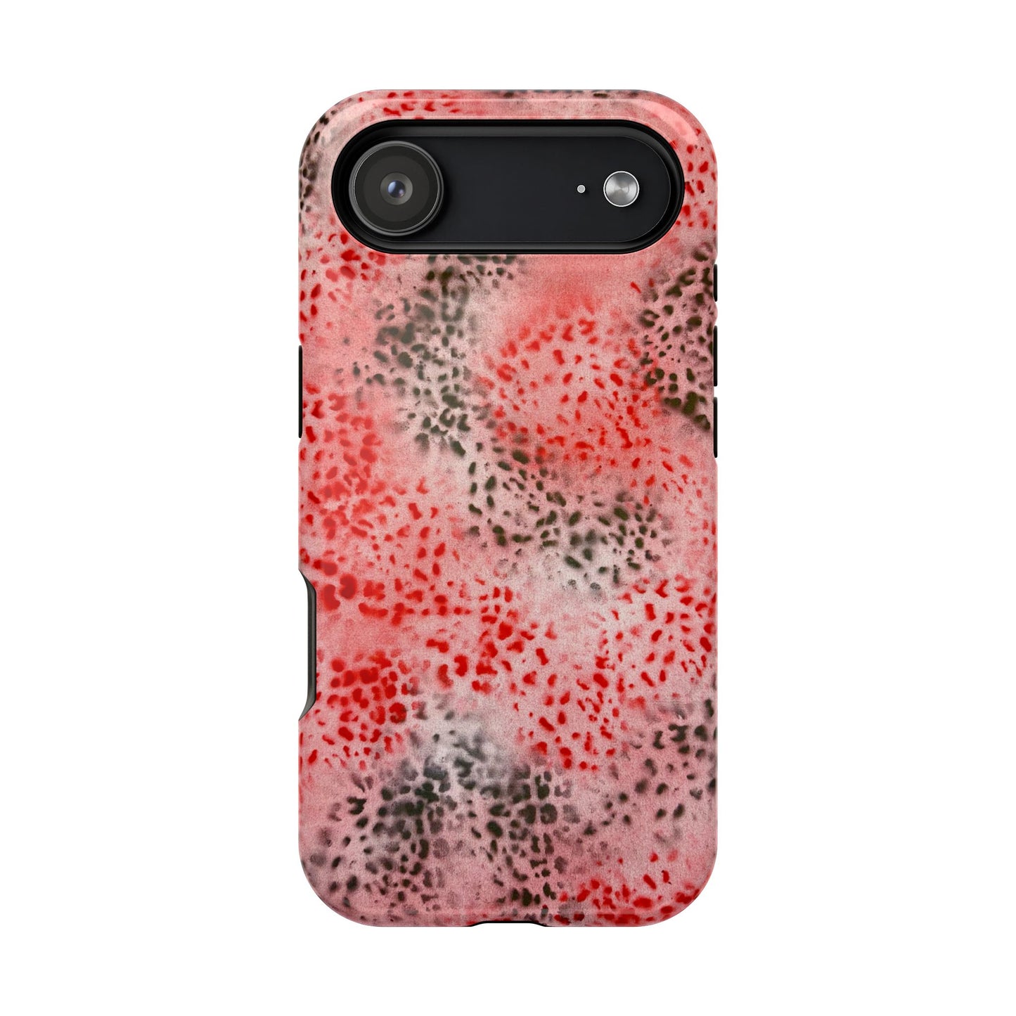 MagSafe "red cheetah" airbrush iPhone case