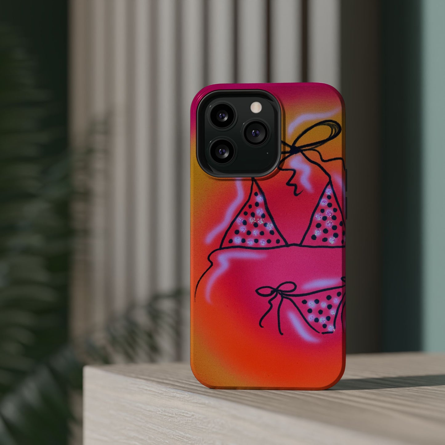 MagSafe "glitter bikini" airbrush iPhone case