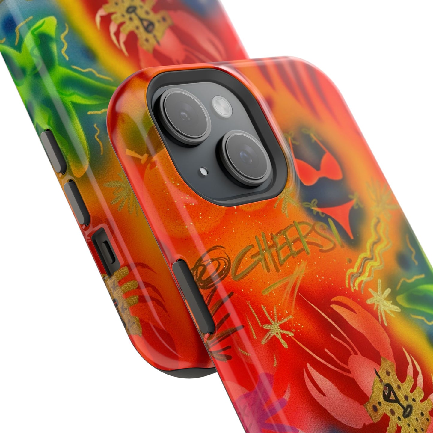 MagSafe "tipsy lobster" airbrush iPhone case