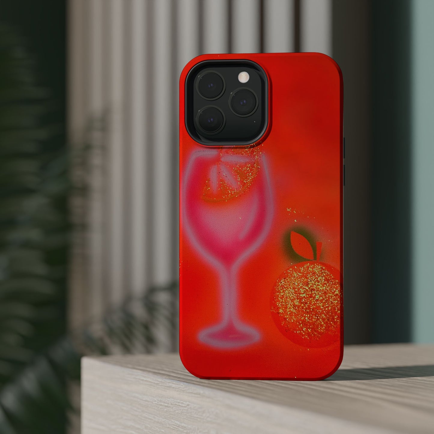 MagSafe "aperol spritz" airbrush iPhone case