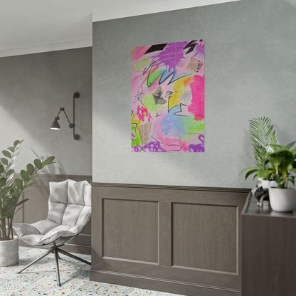 "pastel static" airbrush rolled print