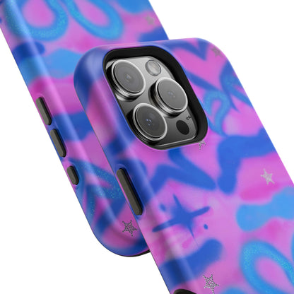 MagSafe "blue camo" airbrush iPhone case