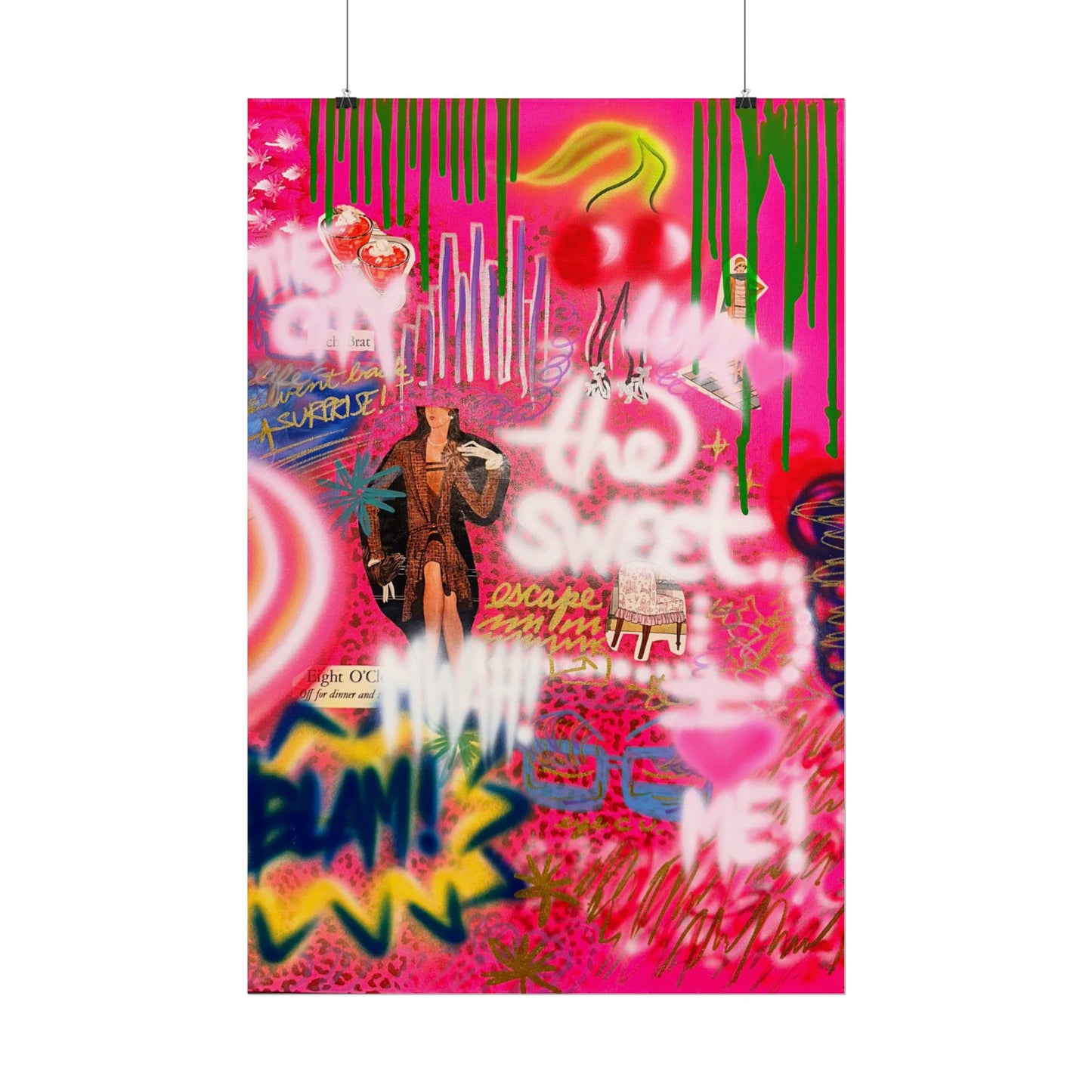 "sweet escape" airbrush rolled print