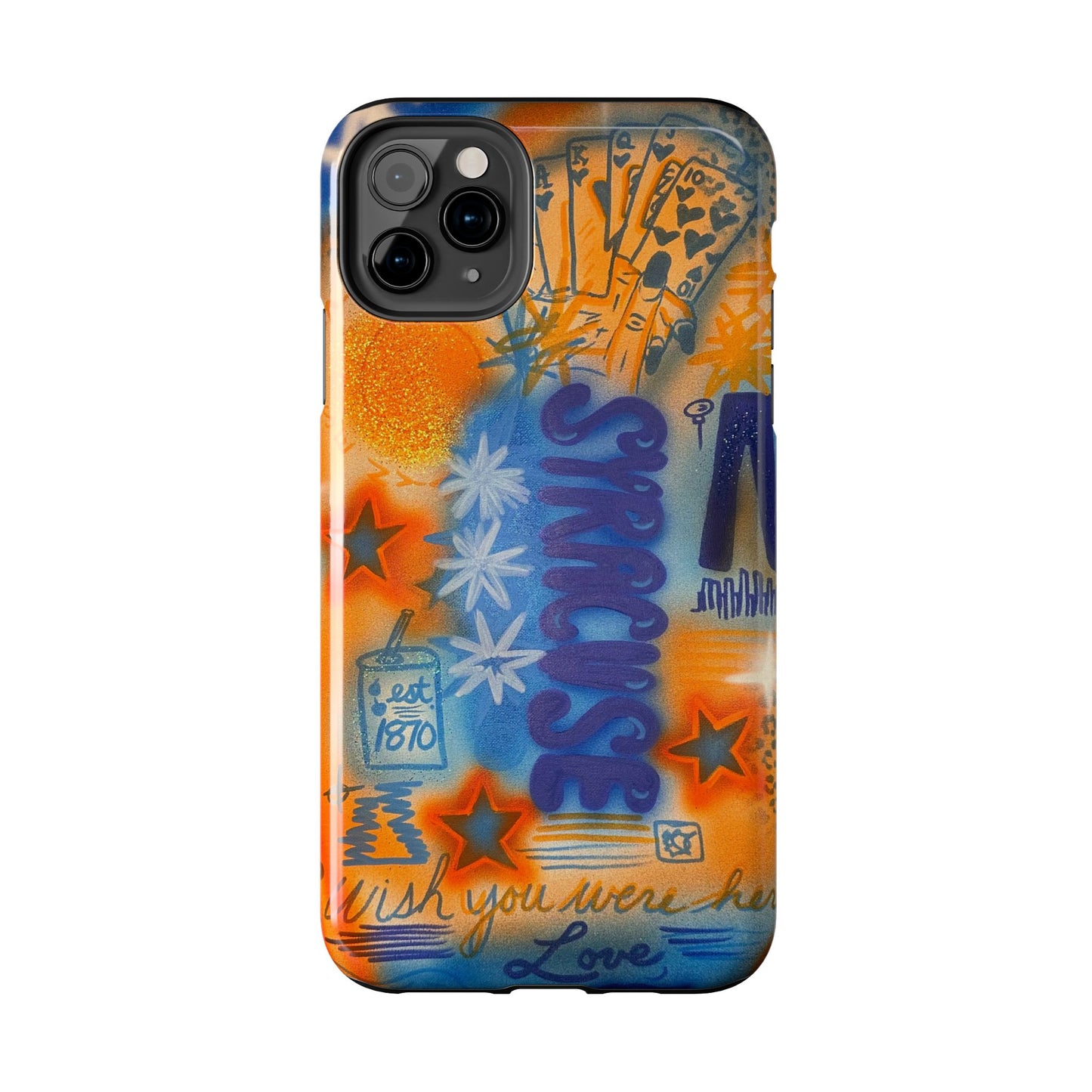 "syracuse" airbrush iPhone case