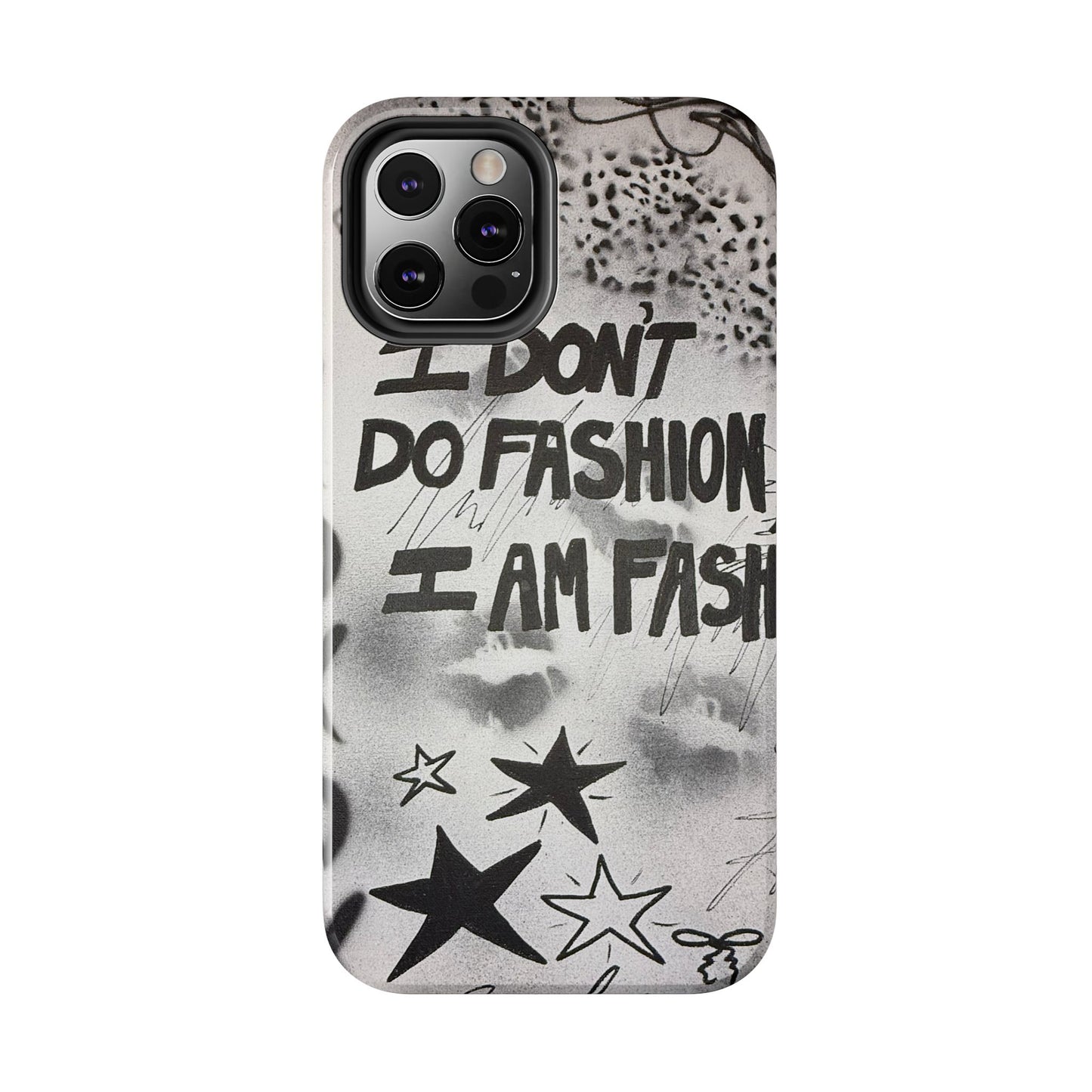 "i am fashion" airbrush iPhone case