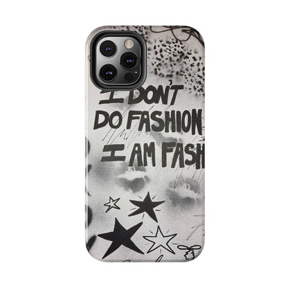 "i am fashion" airbrush iPhone case