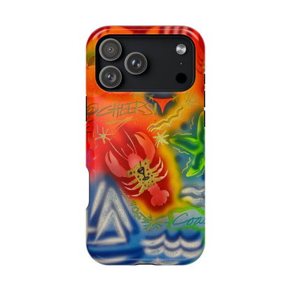 MagSafe "tipsy lobster" airbrush iPhone case