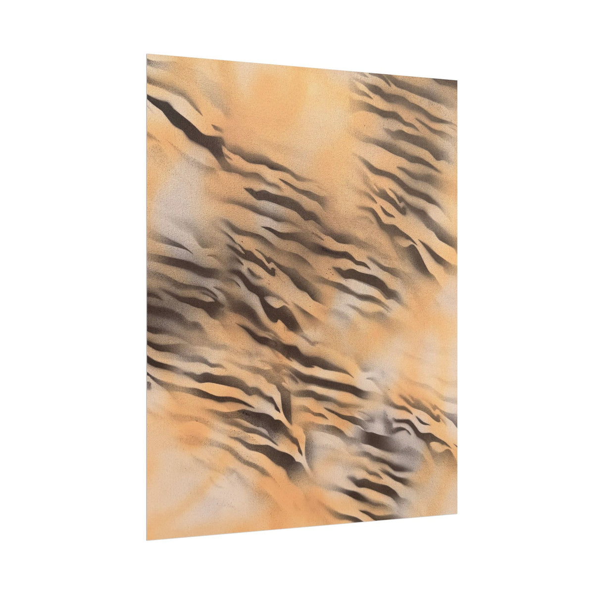 "neutral tiger" airbrush rolled print